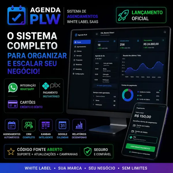 Agenda PLW – Sistema de Agendamentos + Código-Fonte